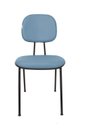Ver imagem 5 de Cadeira Fixa Secretaria Bolt Maiart M-3000-F478 Couro Sintetico Corano Azul Claro