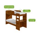 Ver imagem 3 de Beliche Solteiro Cantos Arredondados com Led Olga - Lopas Frassino