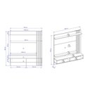 Ver imagem 2 de Painel Home Suspenso Juriti 1.5 para Sala de Tv até 65 Polegadas Off White Matte Freijó Colibri