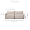 Sofá Cama Retrátil e Reclinável Off White Linho 2,4 Metros Zen Nest - 5