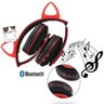 Fone de Ouvido Gatinho Bluetooth 5.0 Dobravel Vermelho - 3