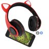 Fone de Ouvido Gatinho Bluetooth 5.0 Dobravel Vermelho - 5