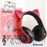Fone de Ouvido Gatinho Bluetooth 5.0 Dobravel Vermelho - 1