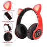 Fone de Ouvido Gatinho Bluetooth 5.0 Dobravel Vermelho - 6