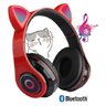 Fone de Ouvido Gatinho Bluetooth 5.0 Dobravel Vermelho - 2