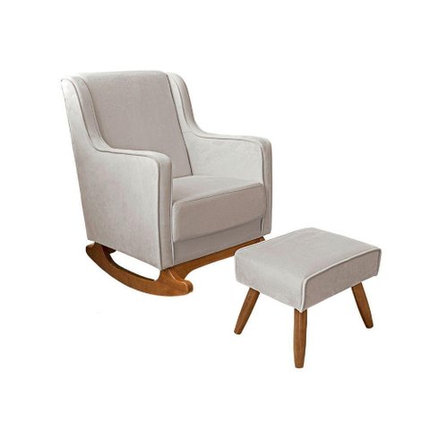 Poltrona de Amamentação e Balanço Áquila C- Puff Off White