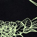 Ver imagem 3 de Tapete Jogo De Banheiro Preto Antiderrapante Kit 3 Peças Rosas Marfim