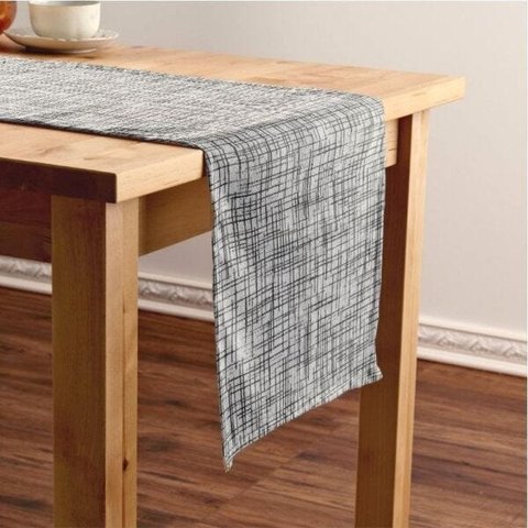Caminho de Mesa Jacquard Nice Cinza Claro - 43x220cm