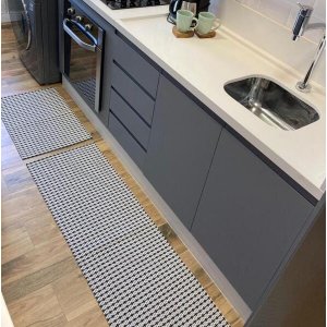 Tapete Passadeira Andaraí 45x140cm Cinza - Antiderrapante
