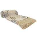 Ver imagem 2 de Manta para Sofá Dupla Face Royalle Flores Branco/Bege - 135x200cm