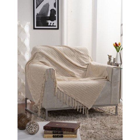 Manta para Sofá Italiana Off White - 135x250cm