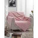 Ver imagem 1 de Manta para Sofá Italiana Rosa - 135x150cm
