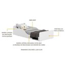 Ver imagem 3 de Cama Infantil Montessoriana com Proteção Square Branco