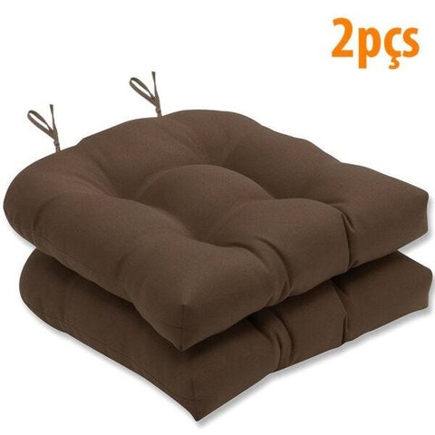 Almofada Para Cadeira Futton Solid 40x40cm - 2pçs - Marrom