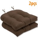 Ver imagem 1 de Almofada Para Cadeira Futton Solid 40x40cm - 2pçs - Marrom