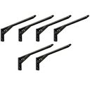 Ver imagem 1 de Kit 03 Pares Suporte para Mesa Dobrável Retrátil 30 Cm H02 Mão Francesa Preto - Lyam