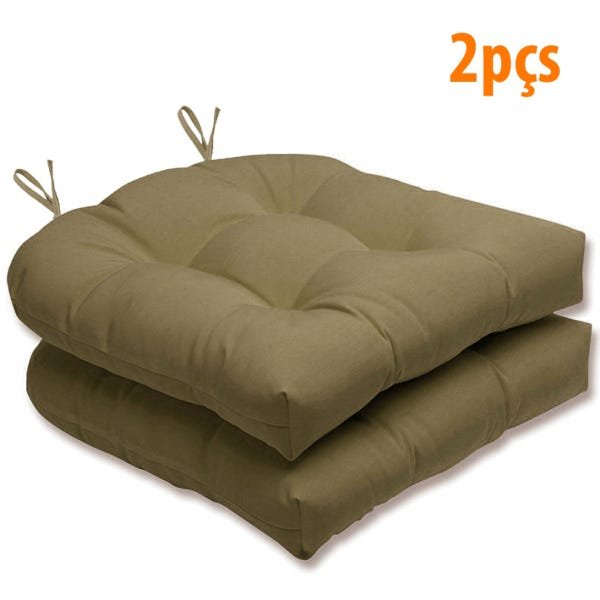 Almofada Para Cadeira Futton Solid 40x40cm - 2pçs - Cáqui