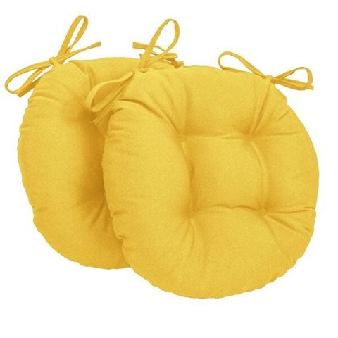 Almofada Para Cadeira Redondo Ø40cm - 2pçs - Amarelo