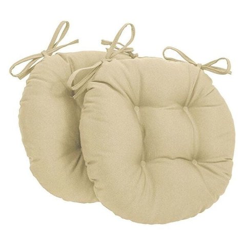 Almofada Para Cadeira Redondo Ø40cm - 2pçs - Bege