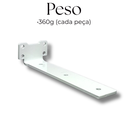Ver imagem 7 de Dois Suportes para Prateleira 20cm Invisível Mão Francesa Aço Reforçaddo Alta Resistência Moderno