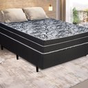 Ver imagem 2 de Colchão Queen Size Molas Ensacadas D28 Suporta 100kg Antiderrapante Cinza Floral