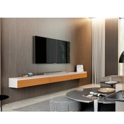 Nicho Suspenso Aspen 217cm com 3 Portas Edn Móveis:off White/cedro - 2