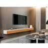 Nicho Suspenso Aspen 217cm com 3 Portas Edn Móveis:off White/cedro - 2