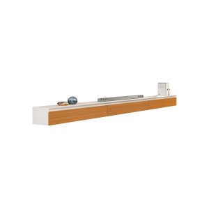 Nicho Suspenso Aspen 217cm com 3 Portas Edn Móveis:off White/cedro