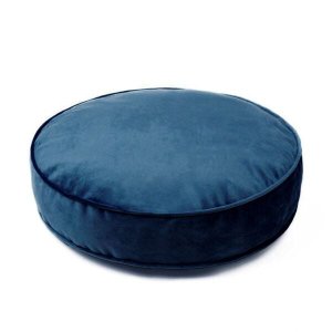 Futton Turco Redondo Veludo Paris Ø45cm Azul
