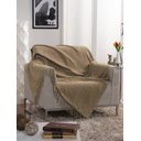 Ver imagem 1 de Manta para Sofá Italiana Castanho - 135x150cm