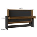 Ver imagem 6 de Cama de Solteiro First Horizontal com Baú Office 205x137cm Onix/Freijó Fhso