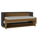 Ver imagem 3 de Cama de Solteiro First Horizontal com Baú Office 205x137cm Onix/Freijó Fhso