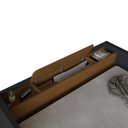 Ver imagem 7 de Cama de Solteiro First Horizontal com Baú Office 205x137cm Onix/Freijó Fhso