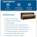 Ver mais imagens de Cama de Solteiro First Horizontal com Baú Office 205x137cm Onix/Freijó Fhso
