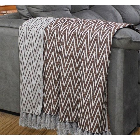 Manta para Sofá Dupla Face Jacquard Tripolli Missoni Grinalda - 135x150cm