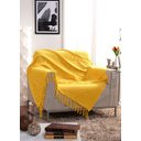 Ver imagem 1 de Manta para Sofá Italiana Amarela - 135x200cm