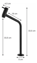 Ver imagem 4 de Kit 02 Torneiras com Bica Alta Preto Fosco para Banheiro Água Fria F139