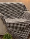 Ver imagem 2 de Manta para Sofá Dupla Face Jacquard Pied de Poule Preto/Branco - 135x200cm