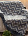 Ver imagem 2 de Manta para Sofá Jacquard Cartagena Azul J2 - 135x150cm