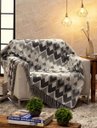 Ver imagem 1 de Manta para Sofá Jacquard Cartagena Preta J1 - 135x200cm