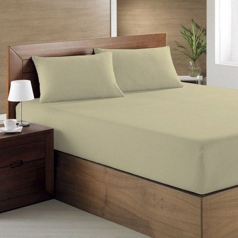 Jogo de Cama Queen Basic 3 Peças Kaki