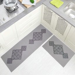 Jogo Tapete Cozinha Areia Algodão Antiderrapante Kit 3 Peças Maze - 1