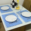 Ver imagem 2 de Jogo americano Estampa Azul Agriz 33x49cm 4 Peças Azul - Emborrachado