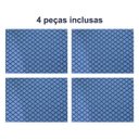 Ver imagem 5 de Jogo americano Estampa Azul Agriz 33x49cm 4 Peças Azul - Emborrachado