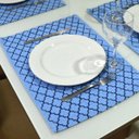 Ver imagem 1 de Jogo americano Estampa Azul Agriz 33x49cm 4 Peças Azul - Emborrachado