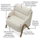 Ver imagem 4 de Poltrona Decorativa Madri Pes Madeira Boucle Tce 1010 Moll