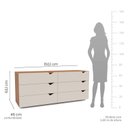 Ver imagem 2 de Cômoda Organizadora 150cm com 6 Gavetas 240821 Linha Porto Politorno
