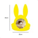 Ver imagem 3 de Espelho Infantil Colorido Coelho Amarelo 25x35cm - Formatos Únicos para Decoração de Enxoval