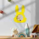 Ver imagem 2 de Espelho Infantil Colorido Coelho Amarelo 25x35cm - Formatos Únicos para Decoração de Enxoval