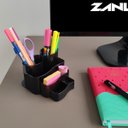 Ver imagem 4 de Porta Canetas E Objetos Com 7 Divisórias Organizador De Mesa Escritório Fumê Dellocolor